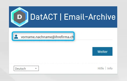 Anmeldefenster