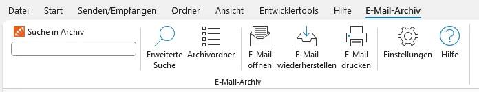 Restore im Outlook